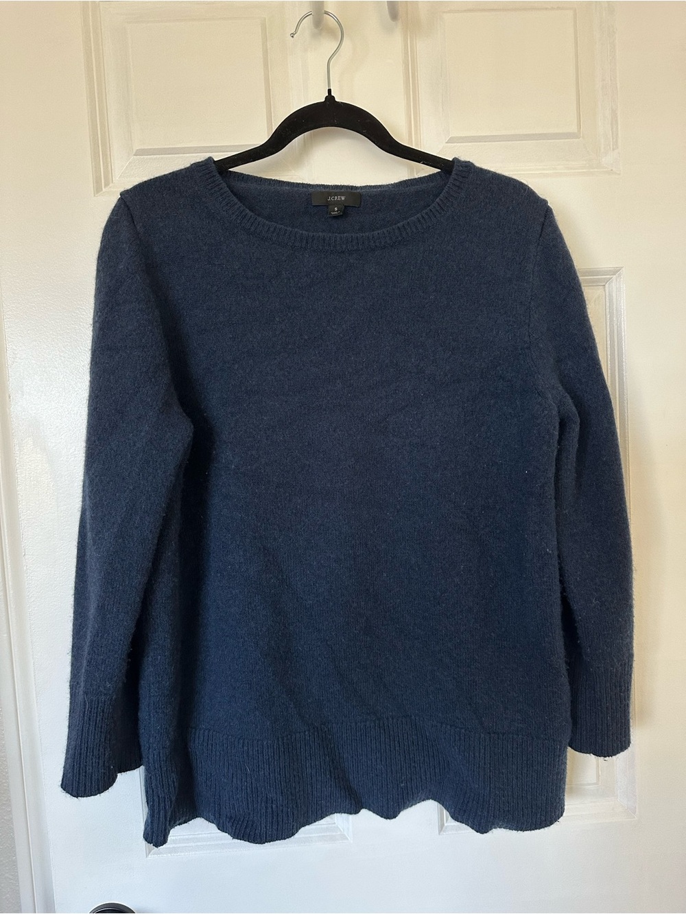 J. Crew Women's Dark Navy Boat Neck Sweater